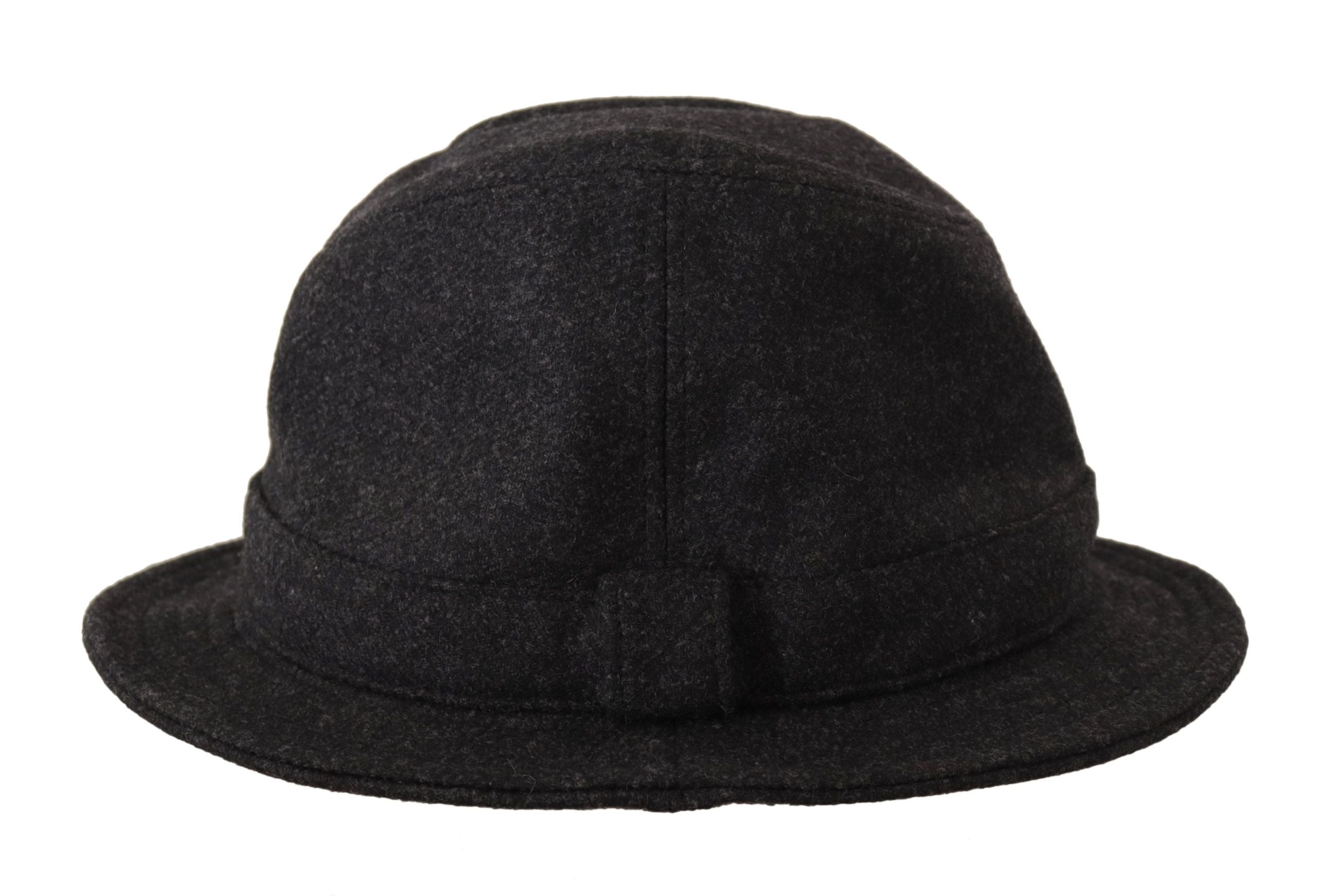 Dolce & Gabbana Grauer Hut aus Schurwolle mit Logo Fedora Trilby