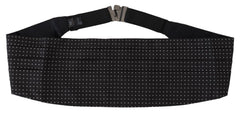 Dolce & Gabbana Schwarzer Herren-Gürtel/Kummerbund mit weitem Bund und Tupfen