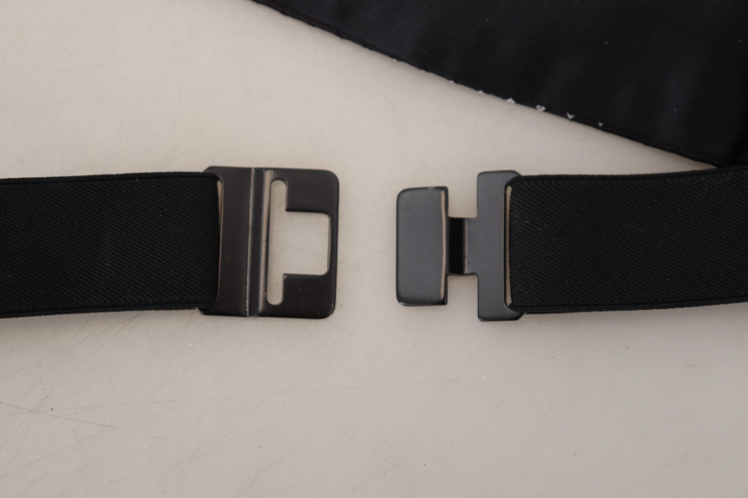 Dolce & Gabbana Schwarzer Herren-Gürtel/Kummerbund mit weitem Bund und Tupfen