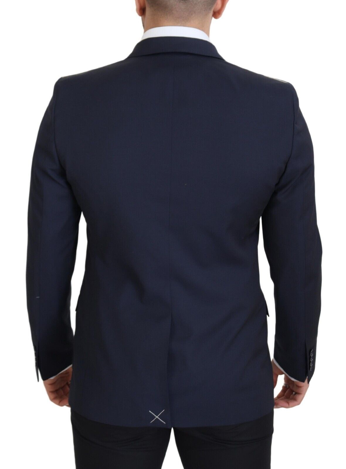 Dolce & Gabbana Dunkelblauer Einreihiger Martini-Blazer aus Wolle