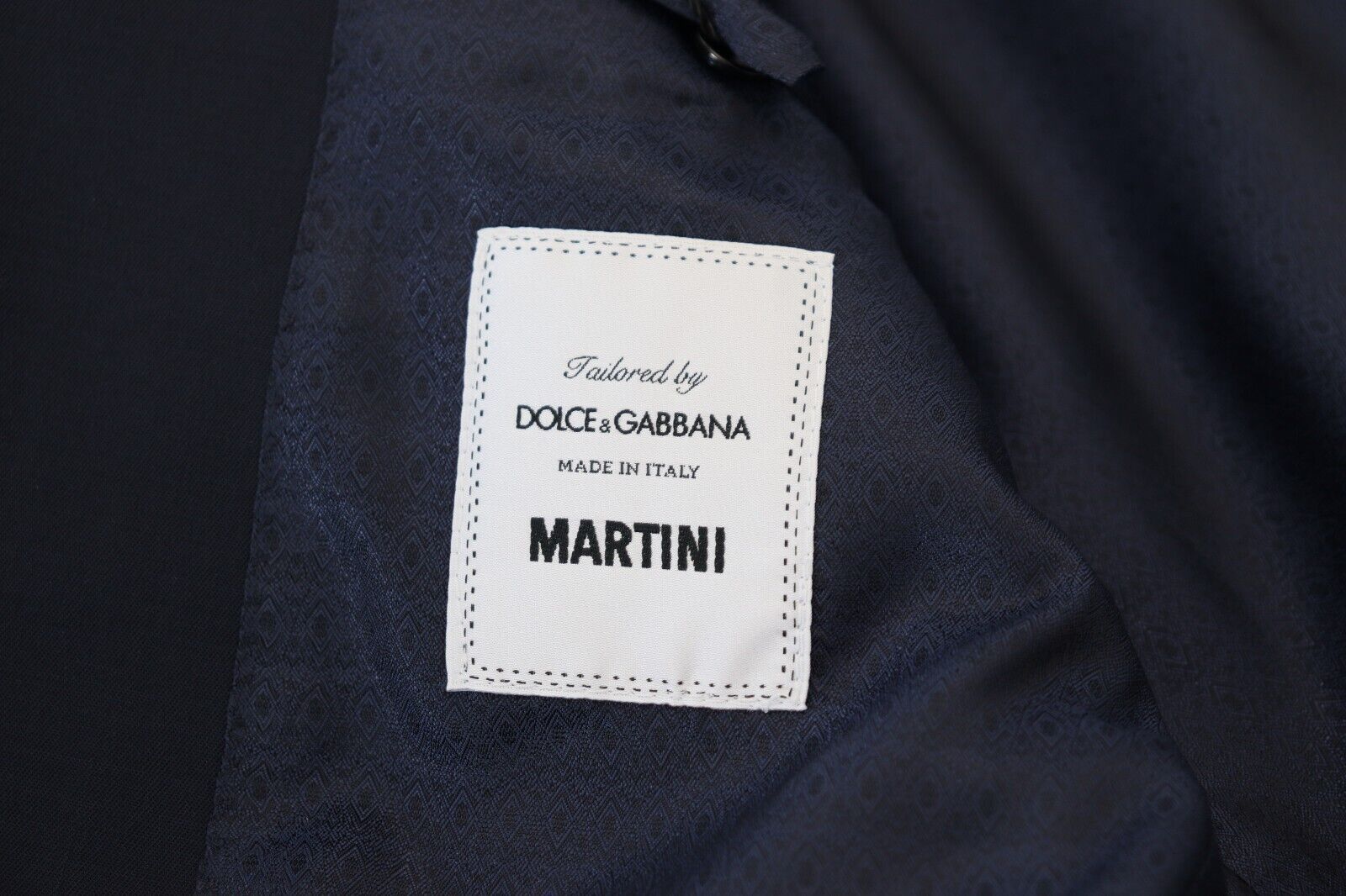 Dolce & Gabbana Dunkelblauer Einreihiger Martini-Blazer aus Wolle