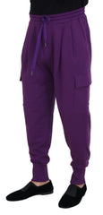 Dolce & Gabbana Paarse Katoenen Cargo Joggingbroek