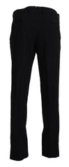 BENCIVENGA Black Straight Fit Men Formal Trousers Pants