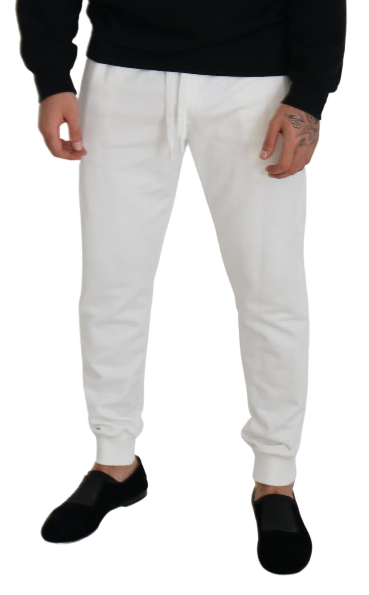 Dolce & Gabbana Witte Sport Logo Katoenen Joggingbroek