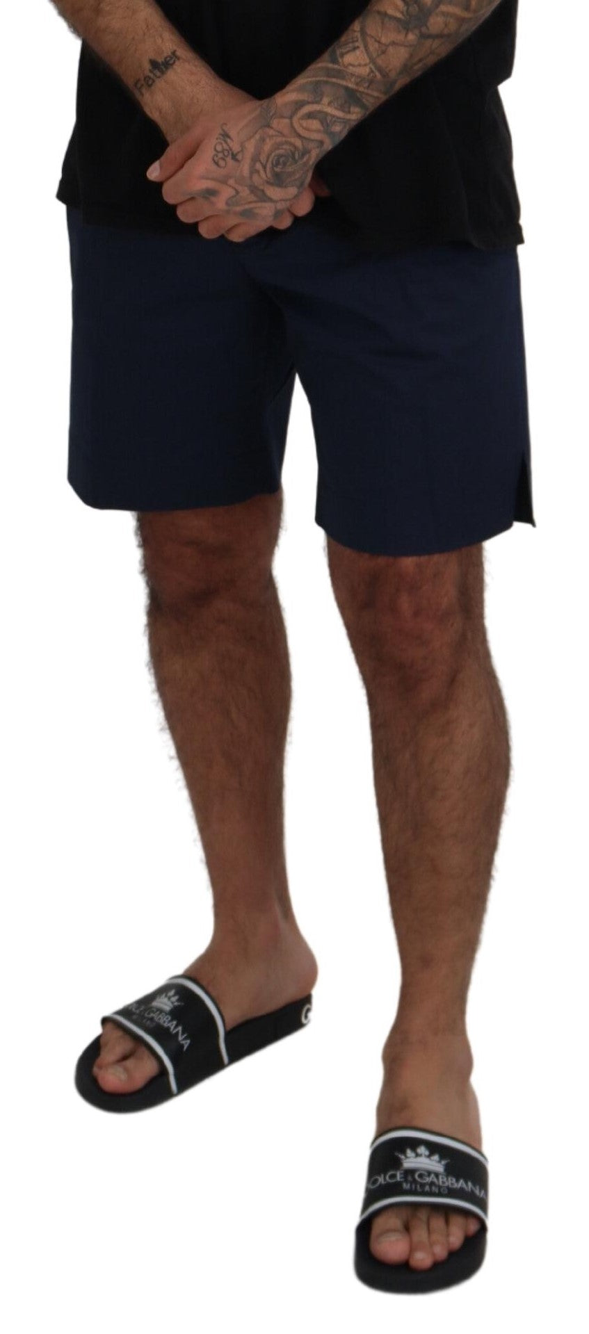 Dolce & Gabbana Blauwe Chino Katoen Stretch Casual Shorts