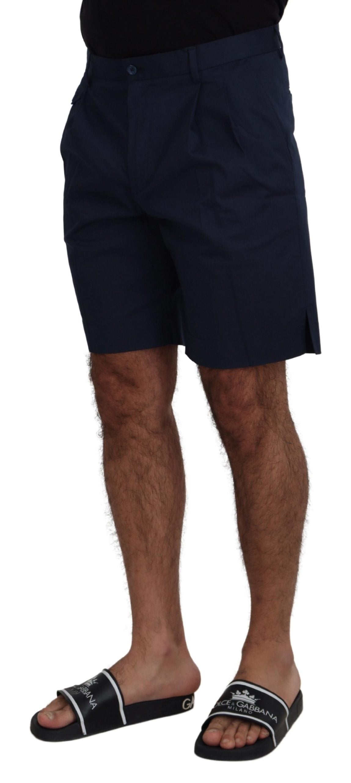 Dolce & Gabbana Blauwe Chino Katoen Stretch Casual Shorts
