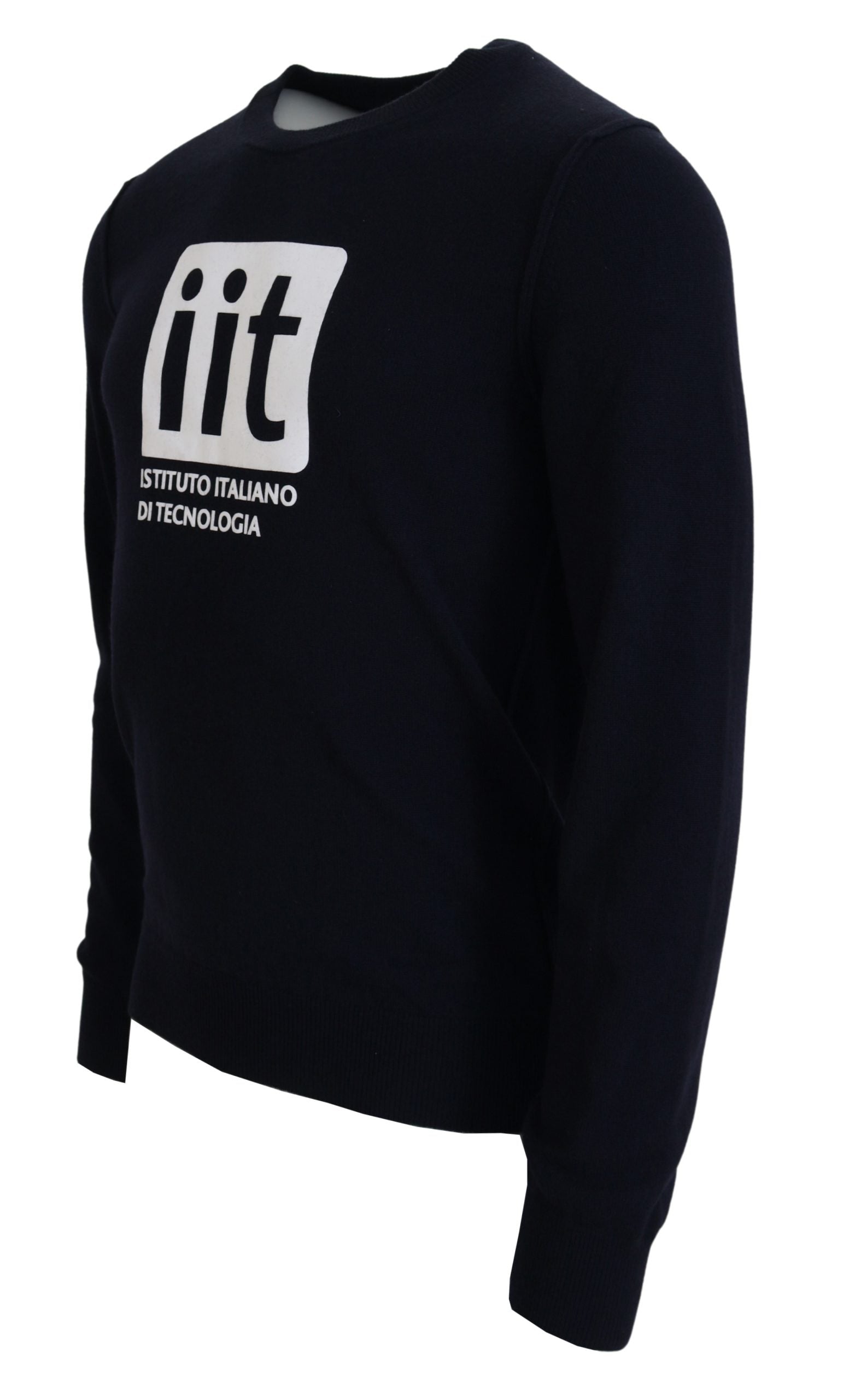 Dolce & Gabbana Blauer Kaschmir-Pullover mit iit-Print