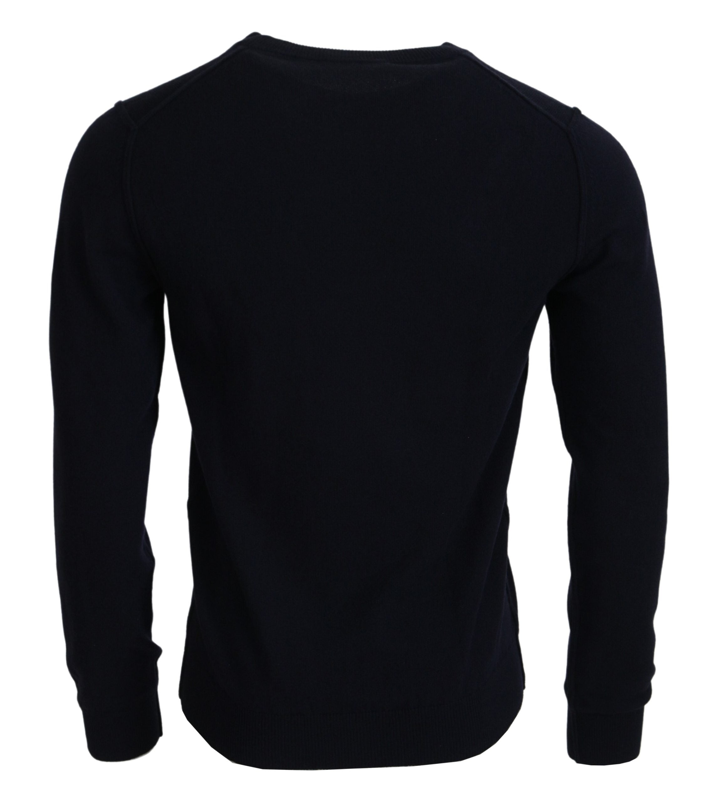 Dolce & Gabbana Blauer Kaschmir-Pullover mit iit-Print