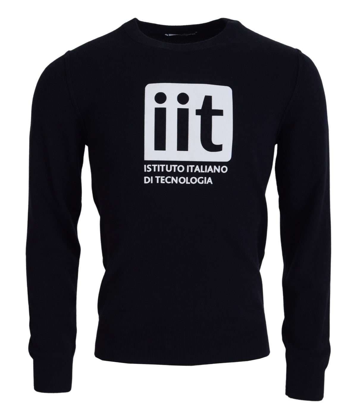 Dolce & Gabbana Blauer Kaschmir-Pullover mit iit-Print
