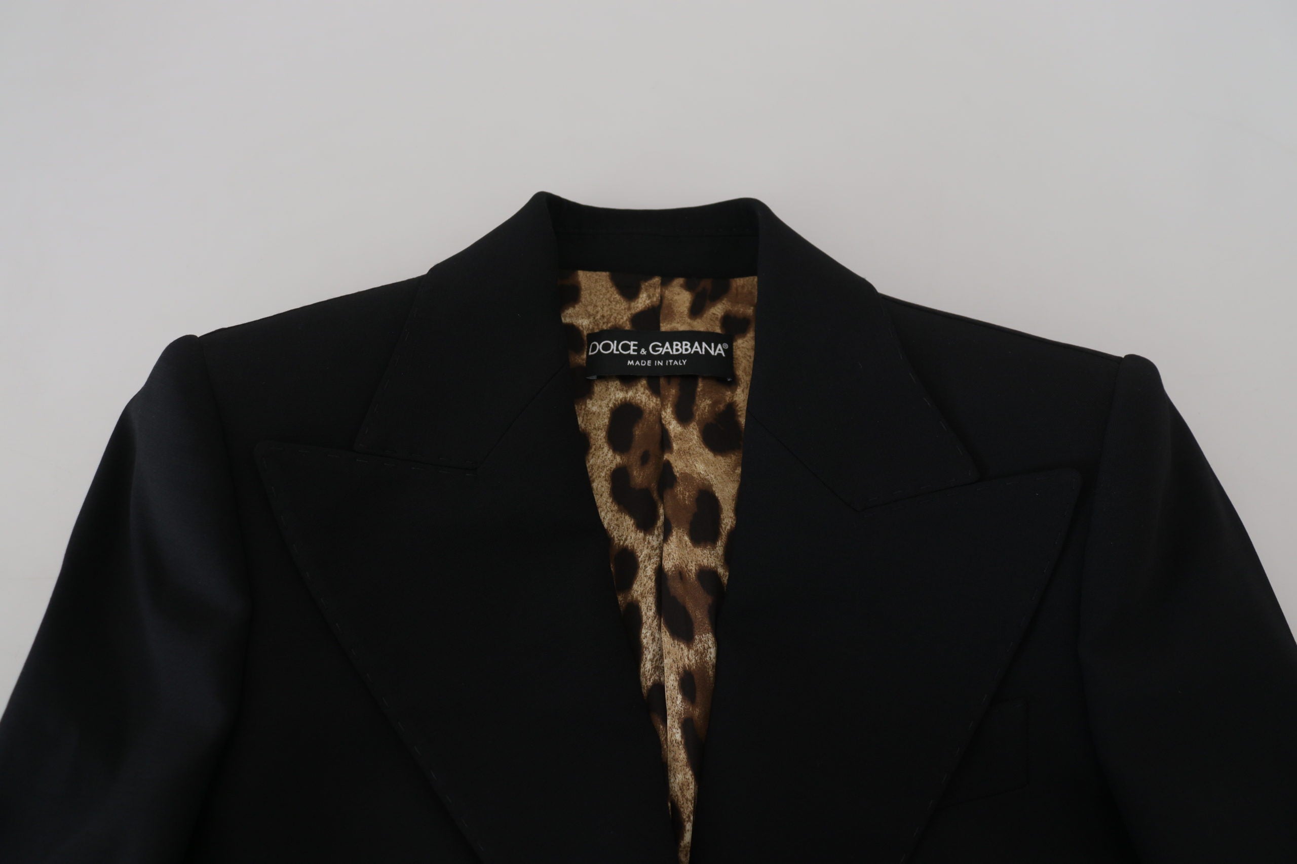 Dolce & Gabbana Schwarzer Einreihiger Blazer aus Wolle