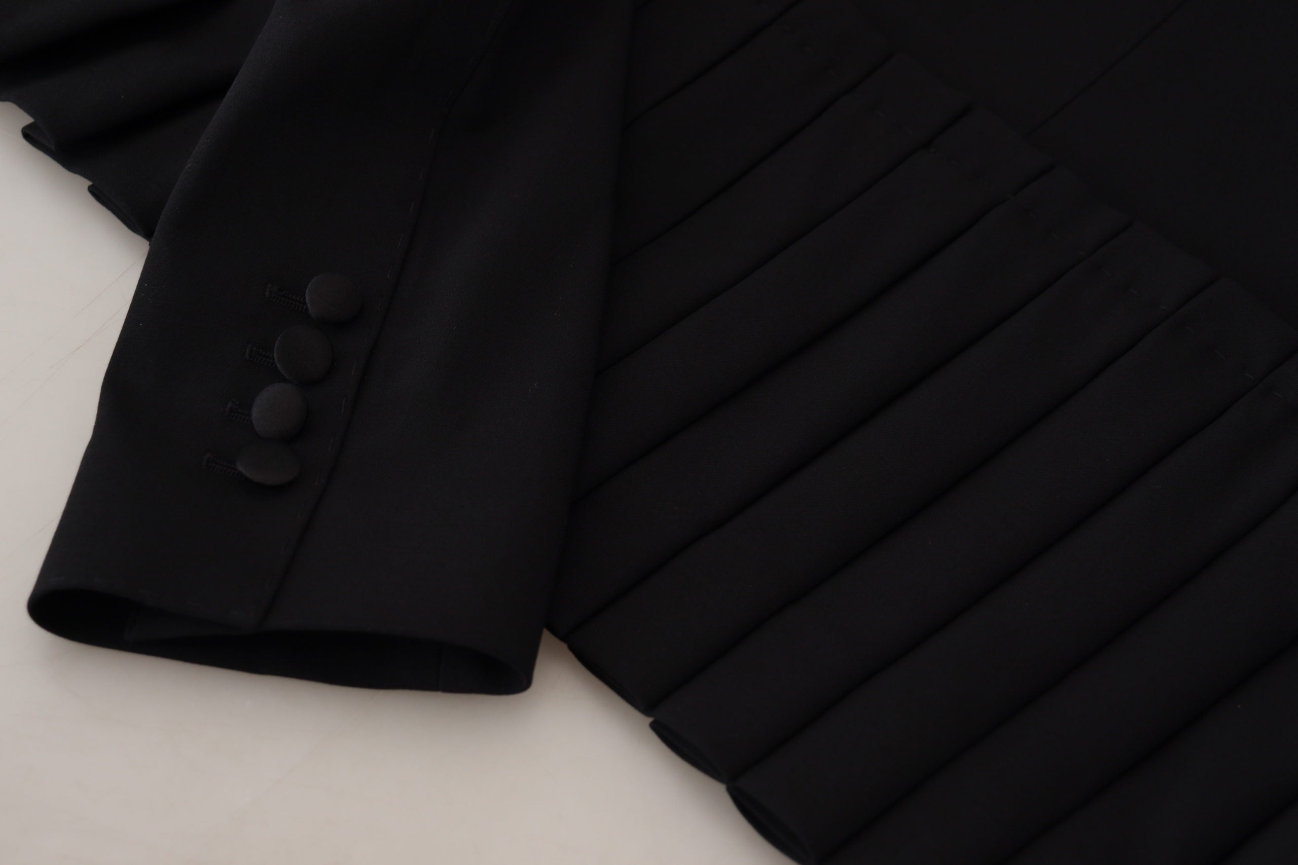 Dolce & Gabbana Schwarzer Einreihiger Blazer aus Wolle