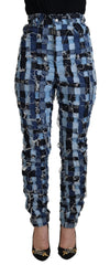 Dolce & Gabbana Multicolor Patchwork Jeans aus Baumwoll-Denim