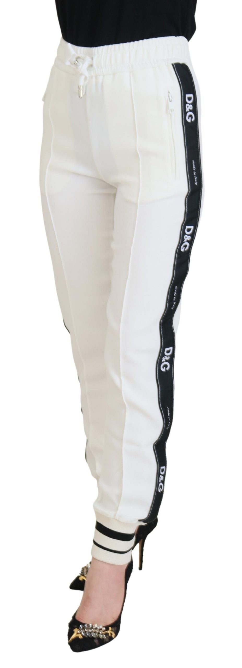 Dolce & Gabbana Weiße DG Logo Jogginghose
