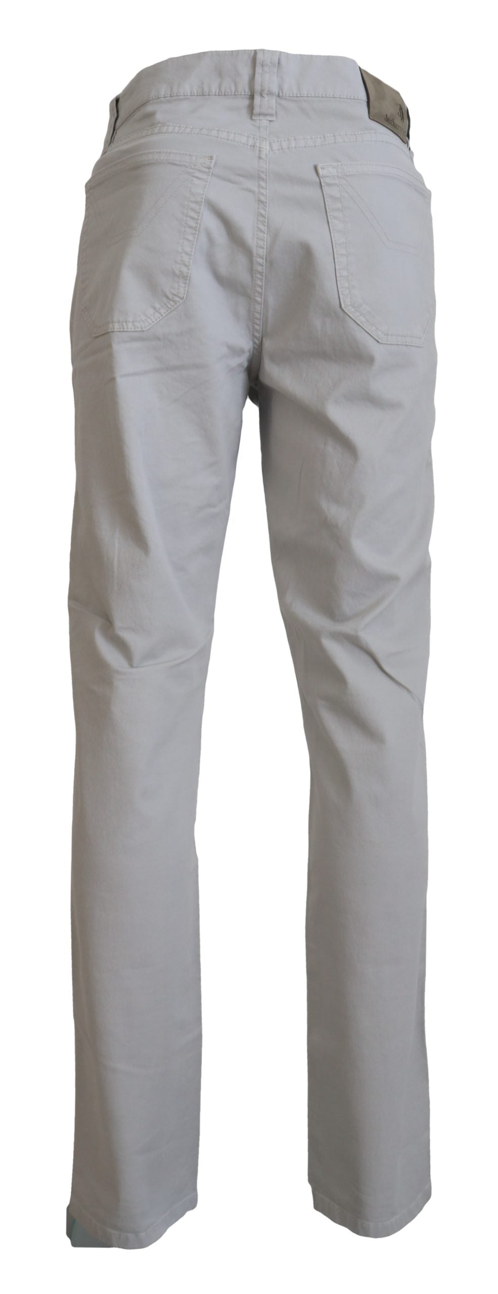 Jeckerson Graue Baumwoll-Freizeithose für Herren (Tapered Fit)