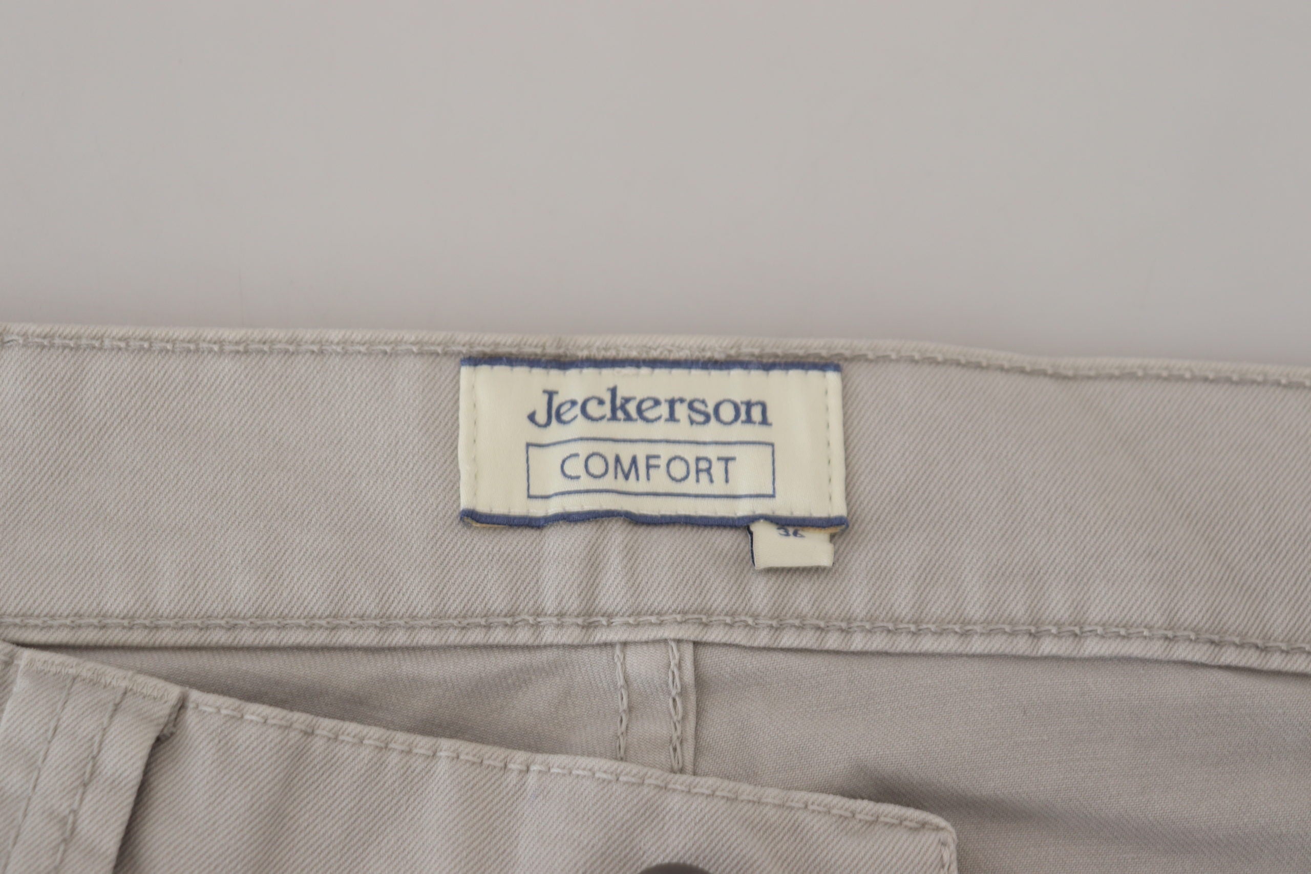 Jeckerson Graue Baumwoll-Freizeithose für Herren (Tapered Fit)