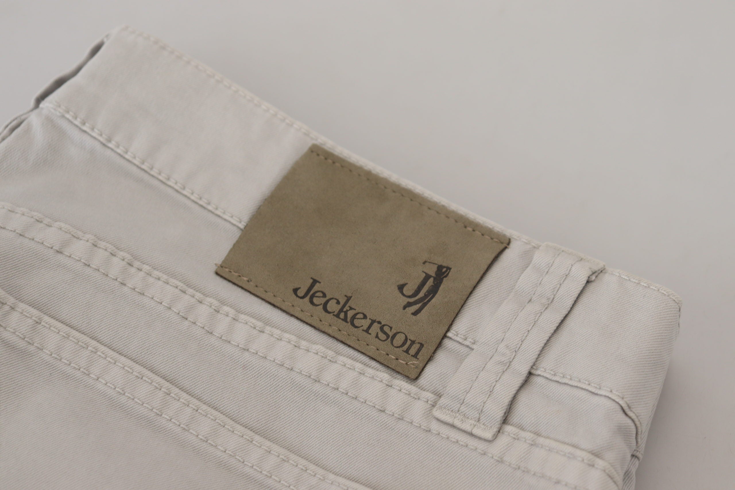 Jeckerson Graue Baumwoll-Freizeithose für Herren (Tapered Fit)
