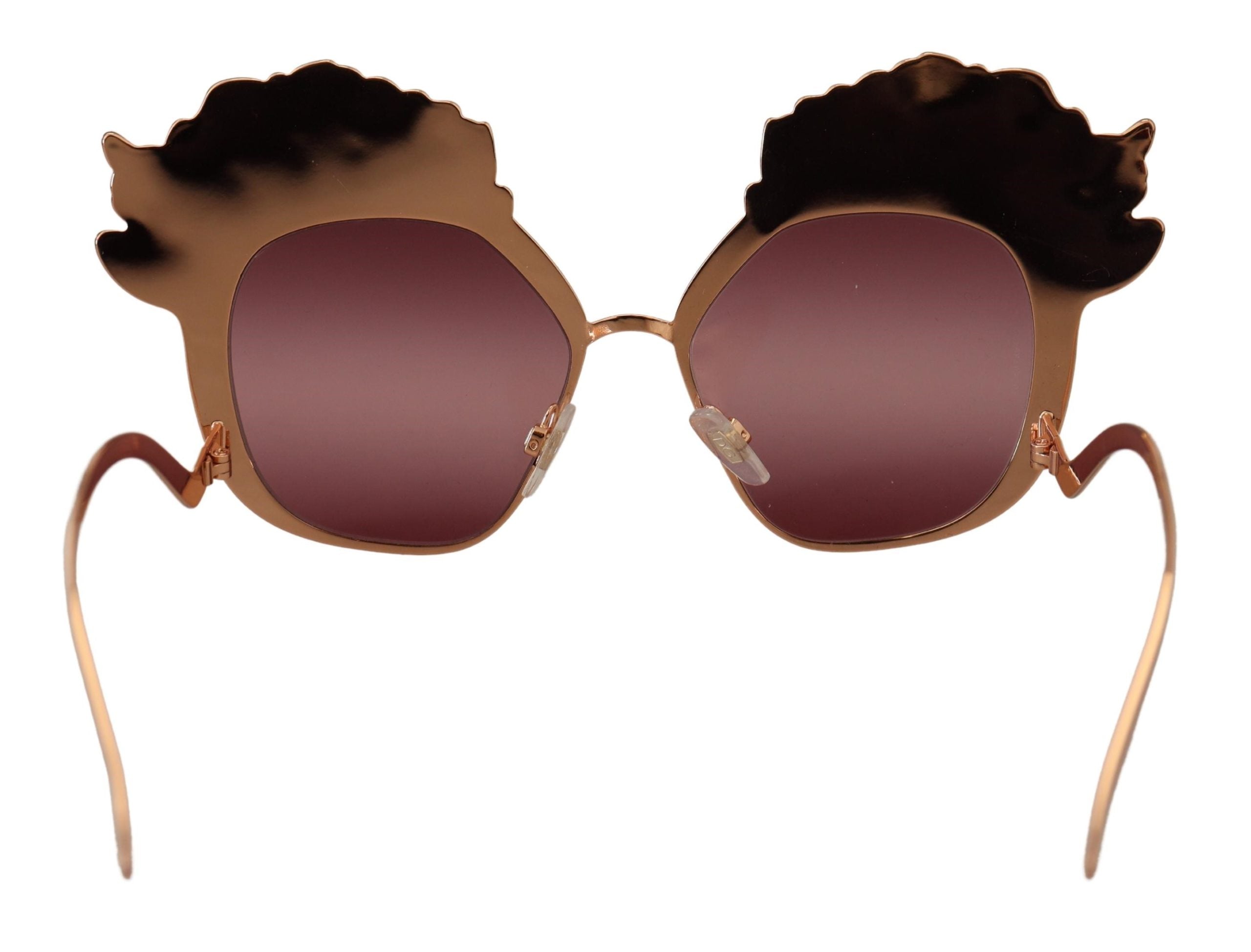 Dolce & Gabbana Pink Gold Rose Pailletten-Stickerei DG2202 Sonnenbrille