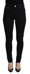 Dolce & Gabbana Schwarze High-Waist Jeans aus Baumwolle