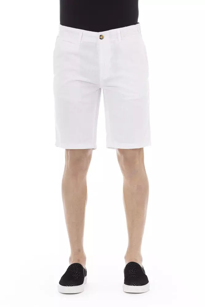 Baldinini Trend Witte Katoenen Heren Bermuda Shorts