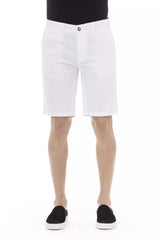 Baldinini Trend Witte Katoenen Heren Bermuda Shorts