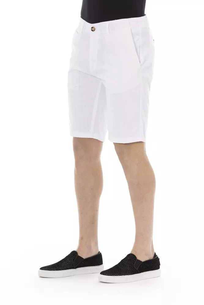 Baldinini Trend Witte Katoenen Heren Bermuda Shorts
