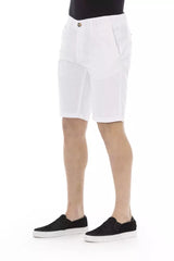 Baldinini Trend Witte Katoenen Heren Bermuda Shorts