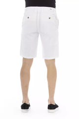 Baldinini Trend Witte Katoenen Heren Bermuda Shorts