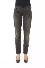 BYBLOS Black Cotton Women's Regular Jeans