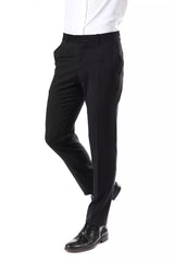 Uominitaliani Gray Wool Mens Suit Pant