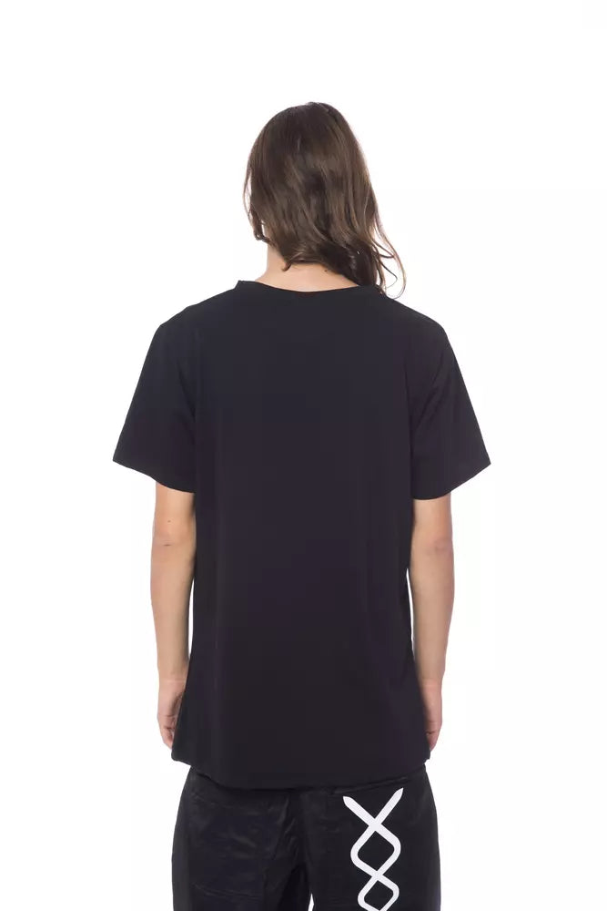 Nicolo Tonetto Schwarzes Baumwoll-Herren-T-Shirt