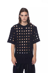 Nicolo Tonetto Schwarzes Baumwoll-Herren-T-Shirt
