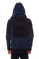 Nicolo Tonetto Black Wool Men Jacket with Hood and Pockets