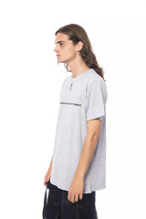 Nicolo Tonetto Graues Baumwoll-Herren-T-Shirt