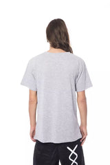 Nicolo Tonetto Graues Baumwoll-Herren-T-Shirt