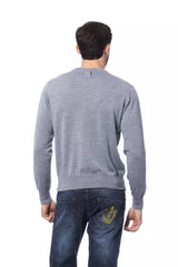Billionaire Italian Couture Herrenpullover aus grauer Merinowolle