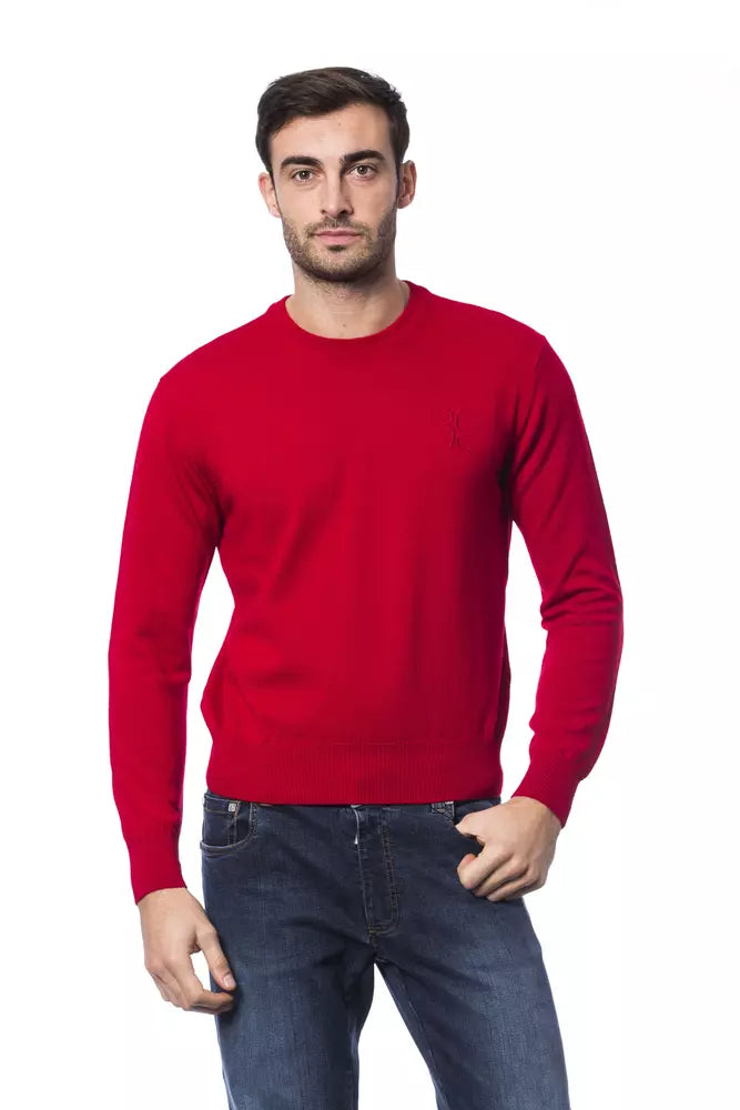 Billionaire Italian Couture Herrenpullover aus roter Merinowolle