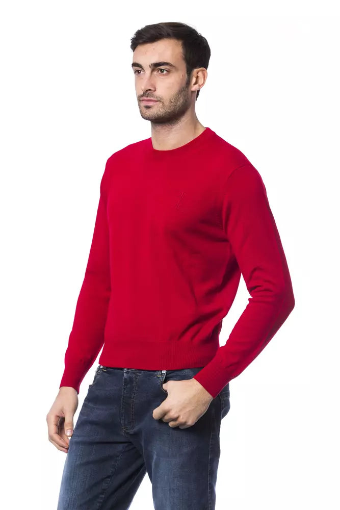 Billionaire Italian Couture Herrenpullover aus roter Merinowolle