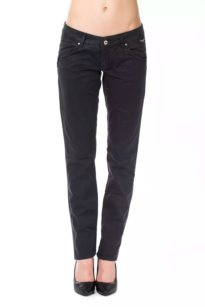 Ungaro Fever Blaue Baumwollhose für Damen im Regular Fit