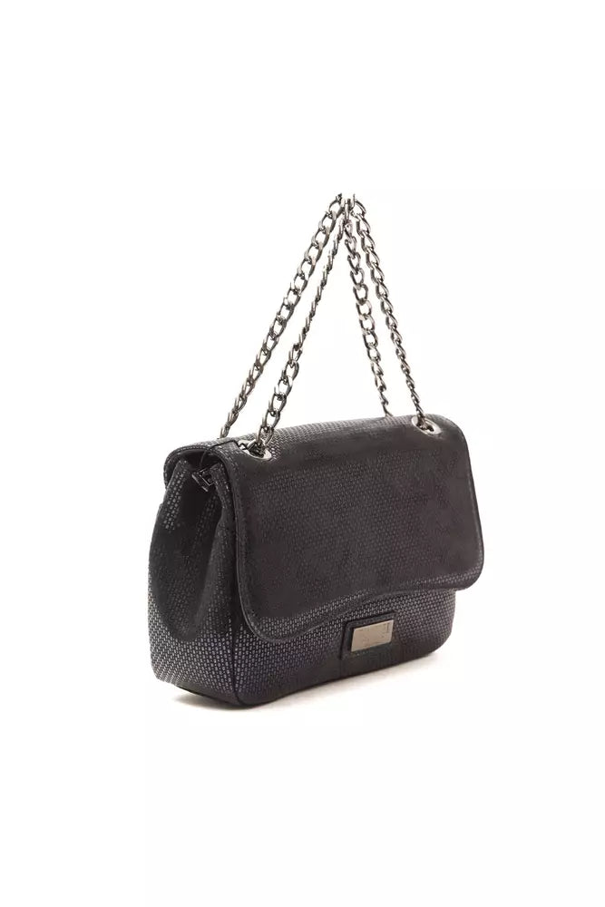 Pompei Donatella – Blaue Umhängetasche aus Leder für Damen