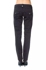 Ungaro Fever Blaue Baumwollhose für Damen im Regular Fit