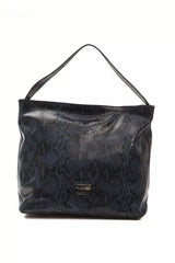 Pompei Donatella Blaue Leder Damen Schultertasche