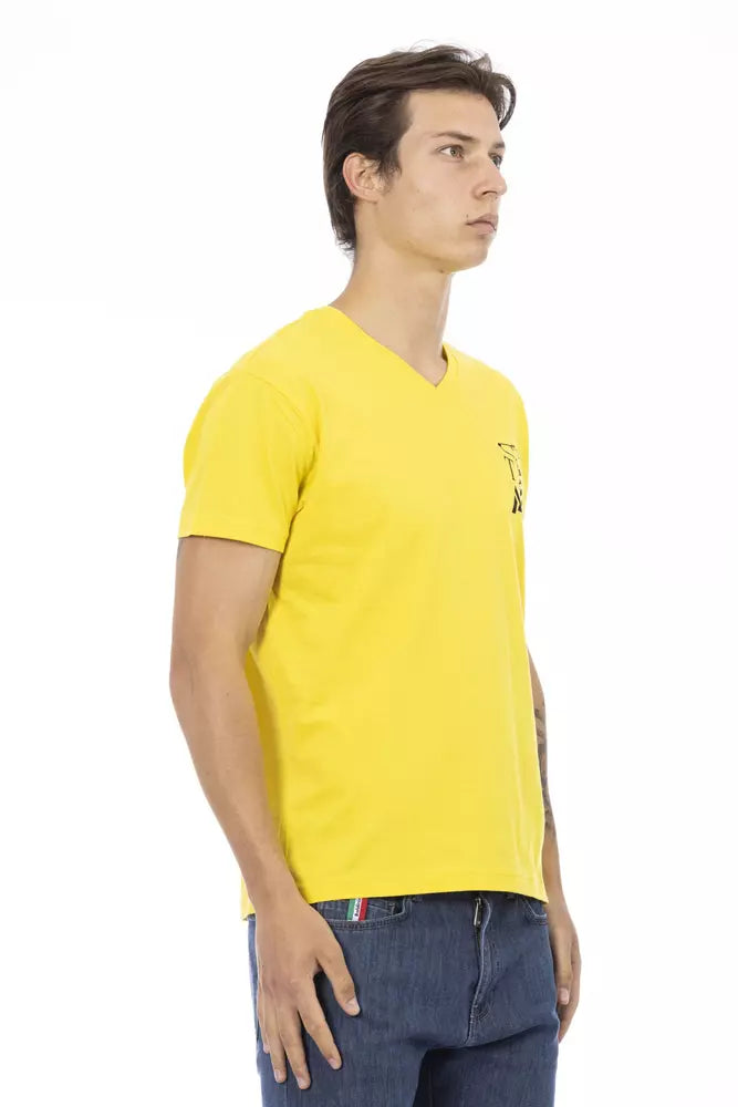 Trussardi Action Gelbes Baumwoll-Herren-T-Shirt