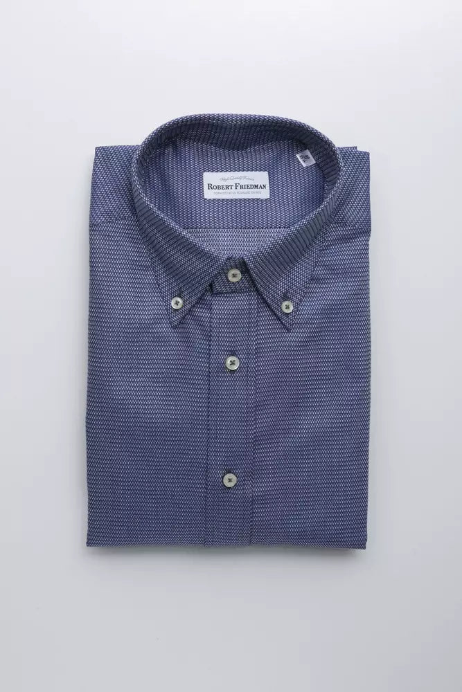 Robert Friedman Blue Cotton Mens Shirt