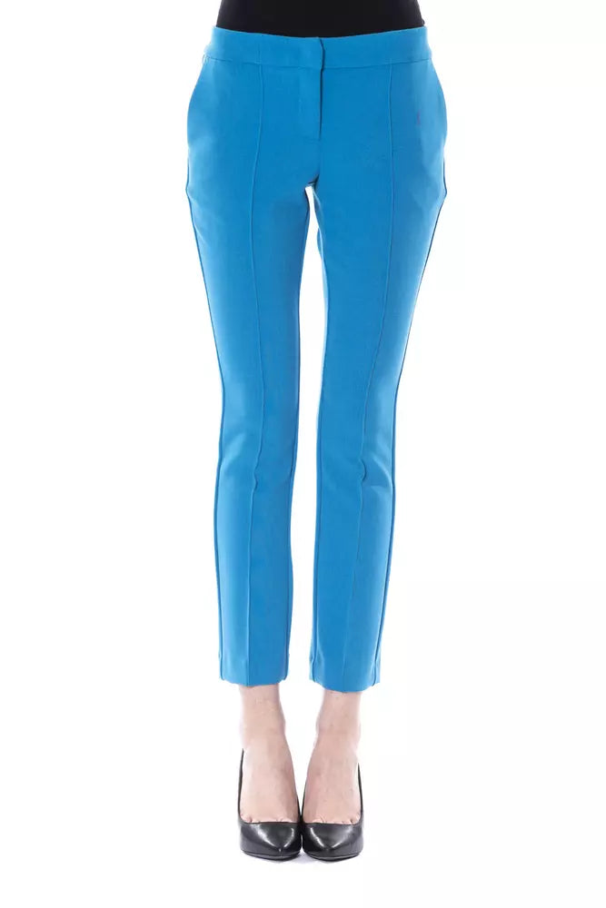BYBLOS Hellblaue Polyester-Damen-Skinny-Hose