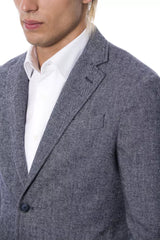 Verri Blue Polyester Blazer