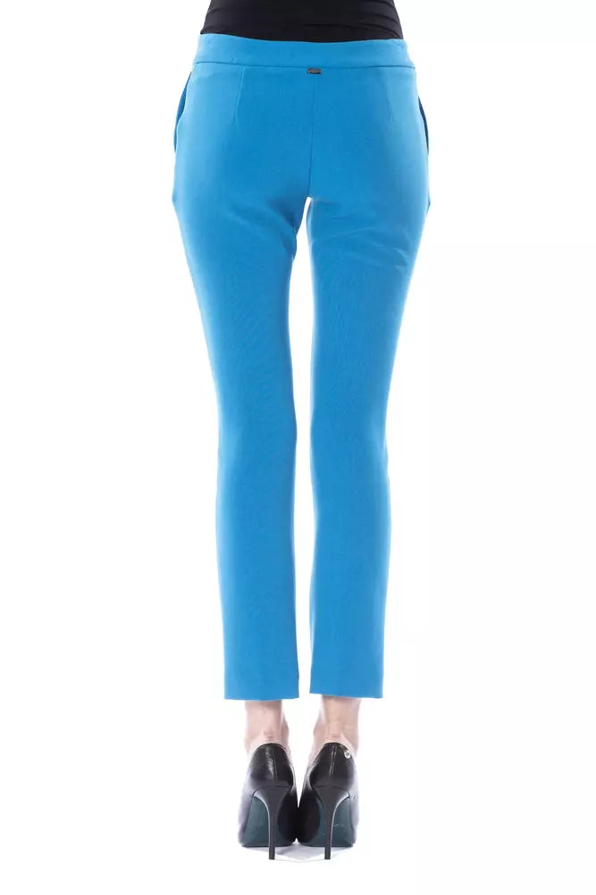BYBLOS Hellblaue Polyester-Damen-Skinny-Hose