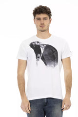 Trussardi Action Weißes Baumwoll-Herren-T-Shirt