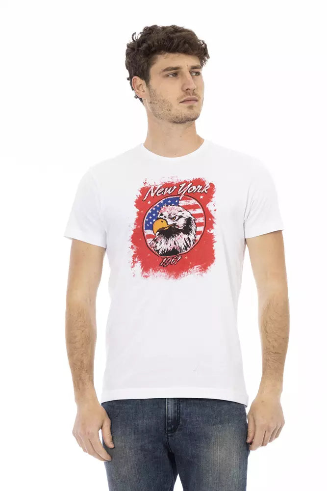 Trussardi Action Weißes Baumwoll-Herren-T-Shirt