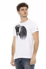 Trussardi Action Weißes Baumwoll-Herren-T-Shirt
