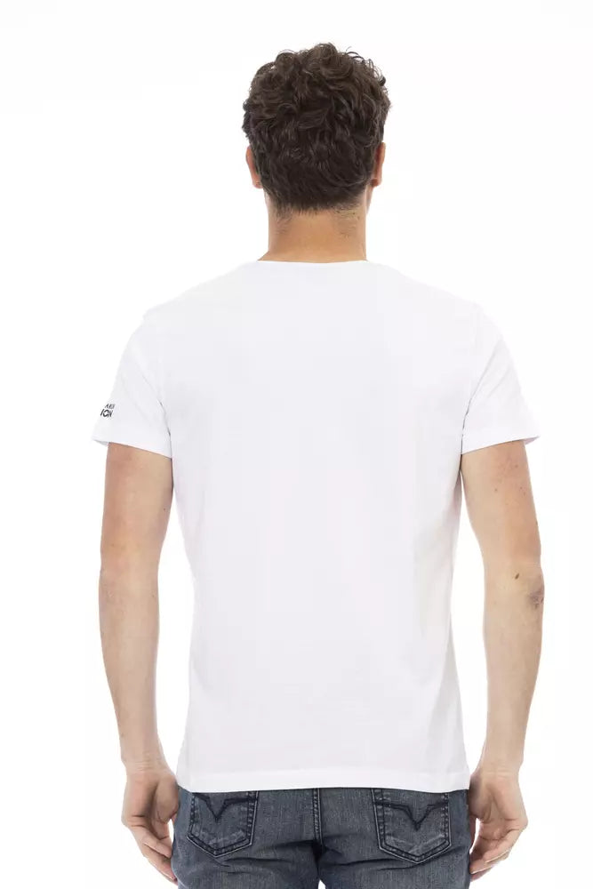 Trussardi Action Weißes Baumwoll-Herren-T-Shirt